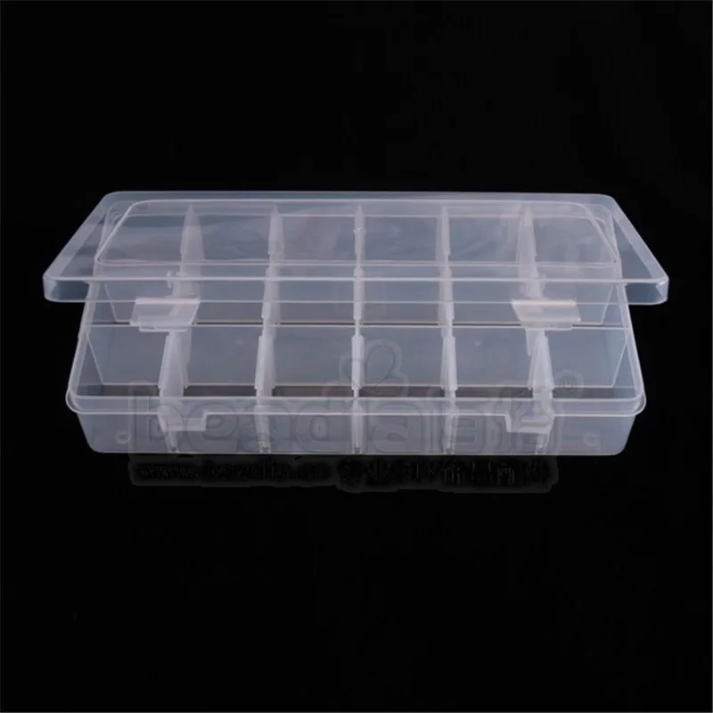 New Practical 3.3*15cm Plastic 7 Compartment Storage Box Case Bead Rings Jewelry Display Organizer