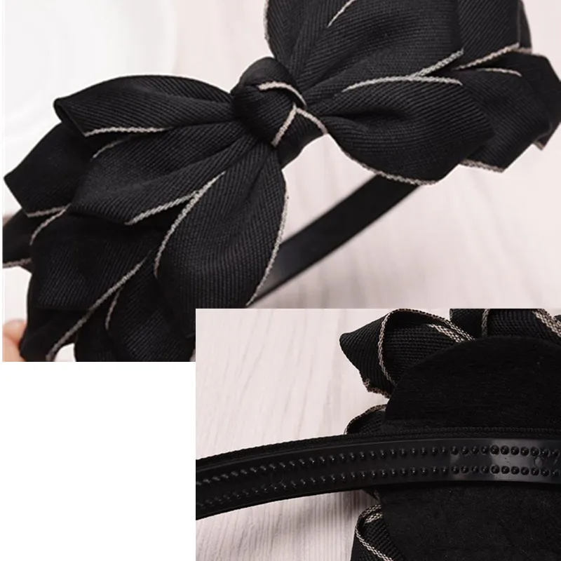 Red Bow Hairband Women Wedding Hair Accessories Girls Solid Side Big Bowknot Hairband Vintage Korean Hair Accessories Headband