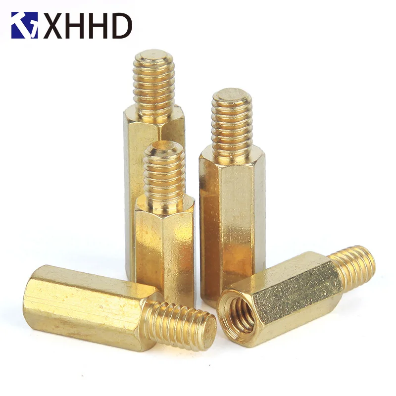 M3 3/4/5/6mm Single Head Hex Brass Standoff Threaded Pillar For PCB Computer  Motherboard Stand Off Racks Spacer Screw STANDOFF