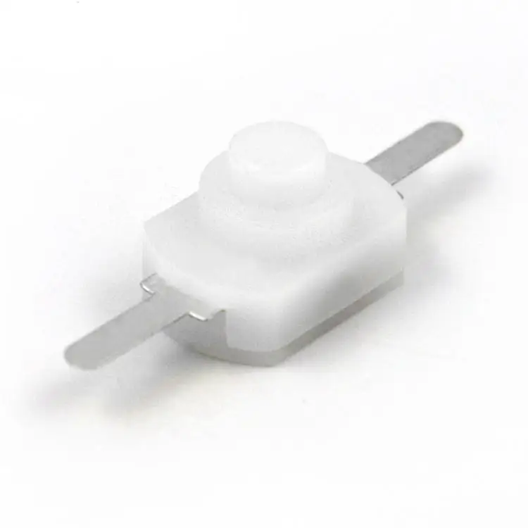 10PCS 12*8MM DC 30V 1A White On Off Mini Push Button Switch for Electric Torch 1208YD Self Locking