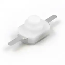 10PCS 12*8MM DC 30V 1A White On Off Mini Push Button Switch for Electric Torch 1208YD Self Locking