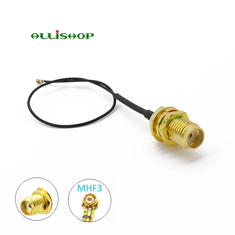 IPEX U.FL IPX MHF3 to SMA Female Connector Pigtail Cable for Mini PCI 0.81mm M2 Card Intel WIFI Wireless Board