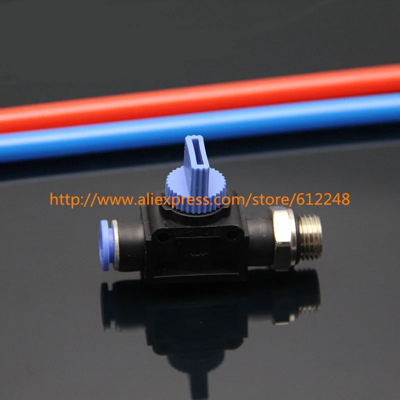 

HVSF pneumatic hand valve switch HVSF08-02 port pu hose fitting quick hose connector switching