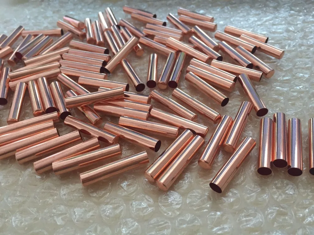 La nave libera veloce 10 pz/lotto coperture di rame rosse di 6*30mm per il sensore di temperatura di NTC, termocoppia, RTD,PT100, sonda su ordinazione del sensore DS18B20