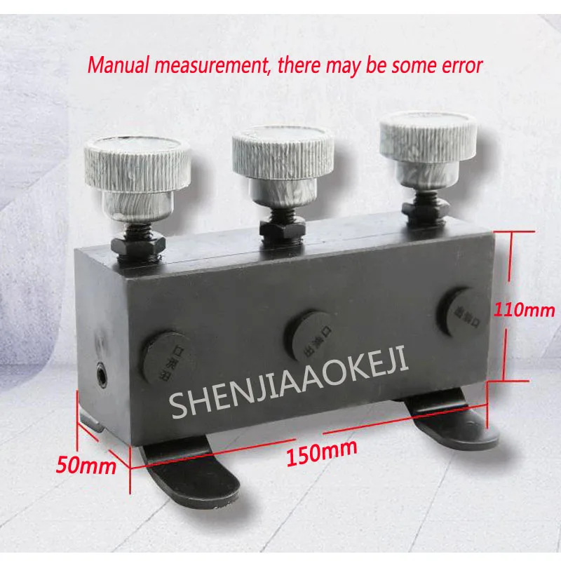 1pc Hydraulic high pressure three-way valve Oil circuit splitter Hydraulic pump oil circuit control distribution valve