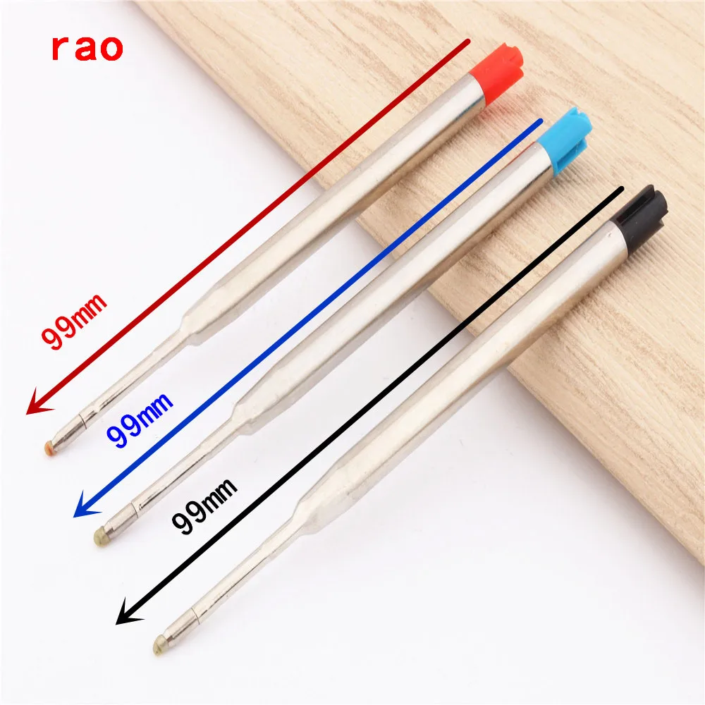 Luxury quality 5pcs Blue Black Red ink Ballpoint pen Refill