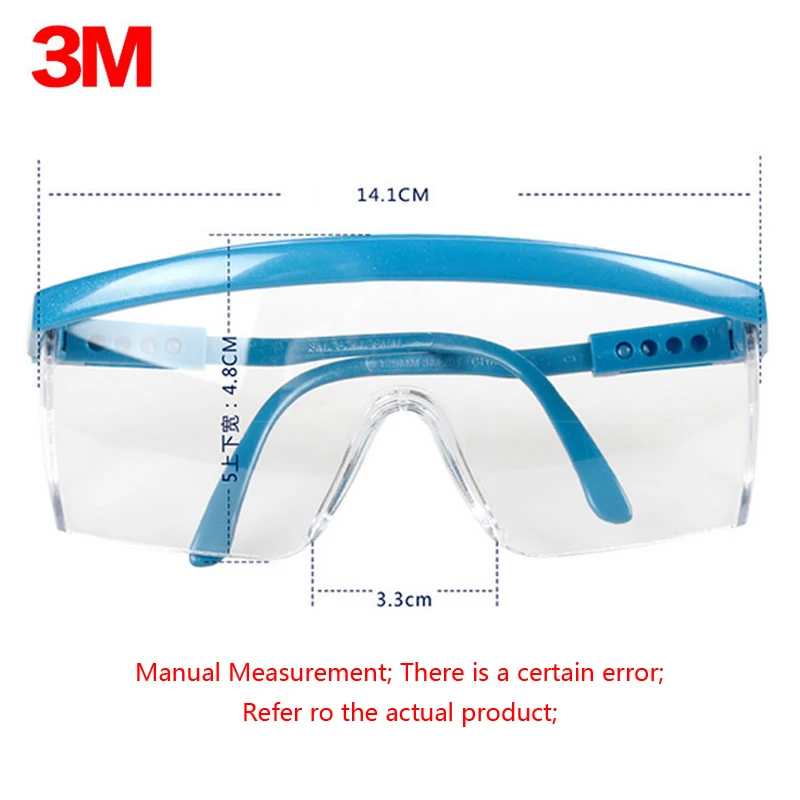 Imagem -05 - Óculos de Proteção 3m 1711af Óculos Anti-vento e Anti-neblina Resistente à Poeira Transparente