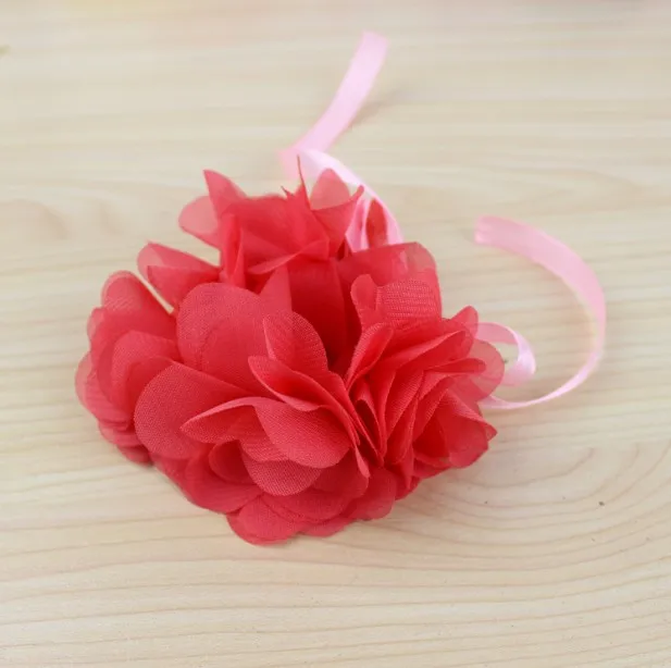 Red Pink Blue Purple Orange Green Wrist Flower Wedding Bride Corsage Hand Decorative Wristband Bracelet Bridesmaid Hand Flower