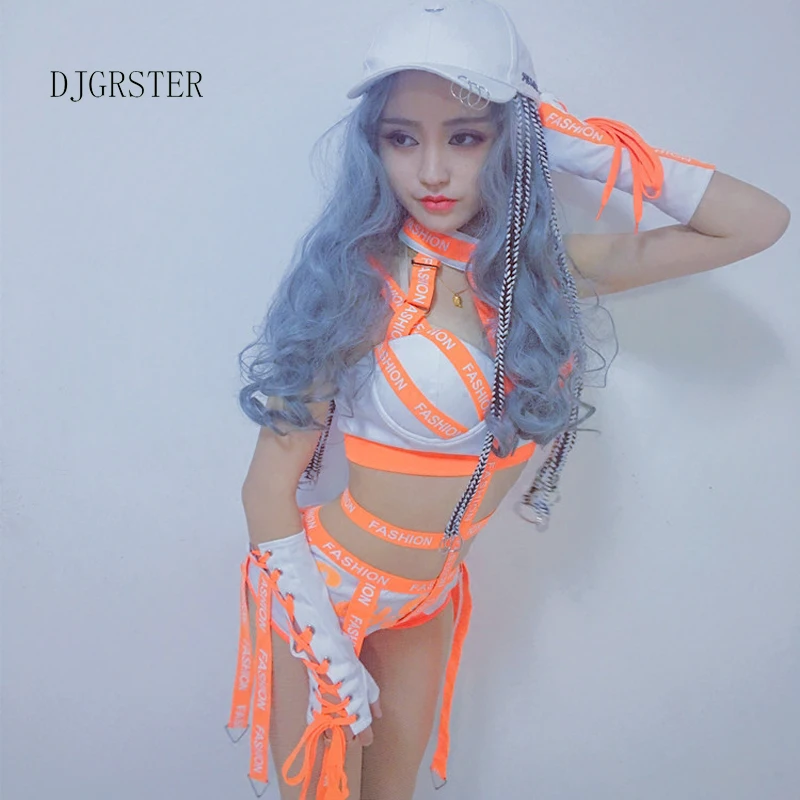 DJGRSTER Women Ladies Fashion Design Dance Bodysuits Hiphop Dance Clothes Dance Costume Jazz Girls Singer Stage Performance Wear