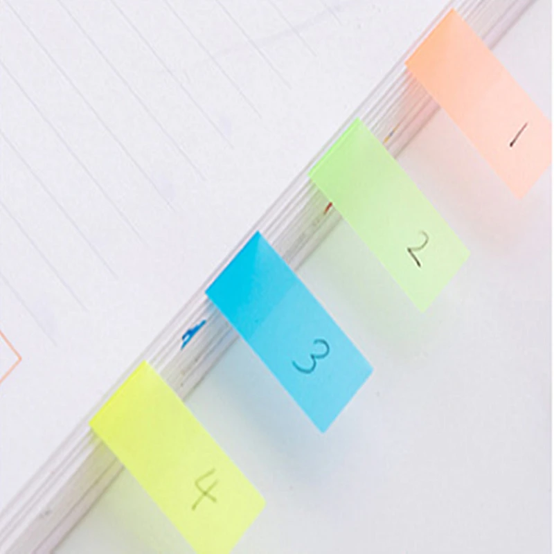 Fluorescence Rainbow Arrow Self Adhesive Sticky Notes Bookmark Memo Pad Point It Index Flag Stickers Note Office School Supplies