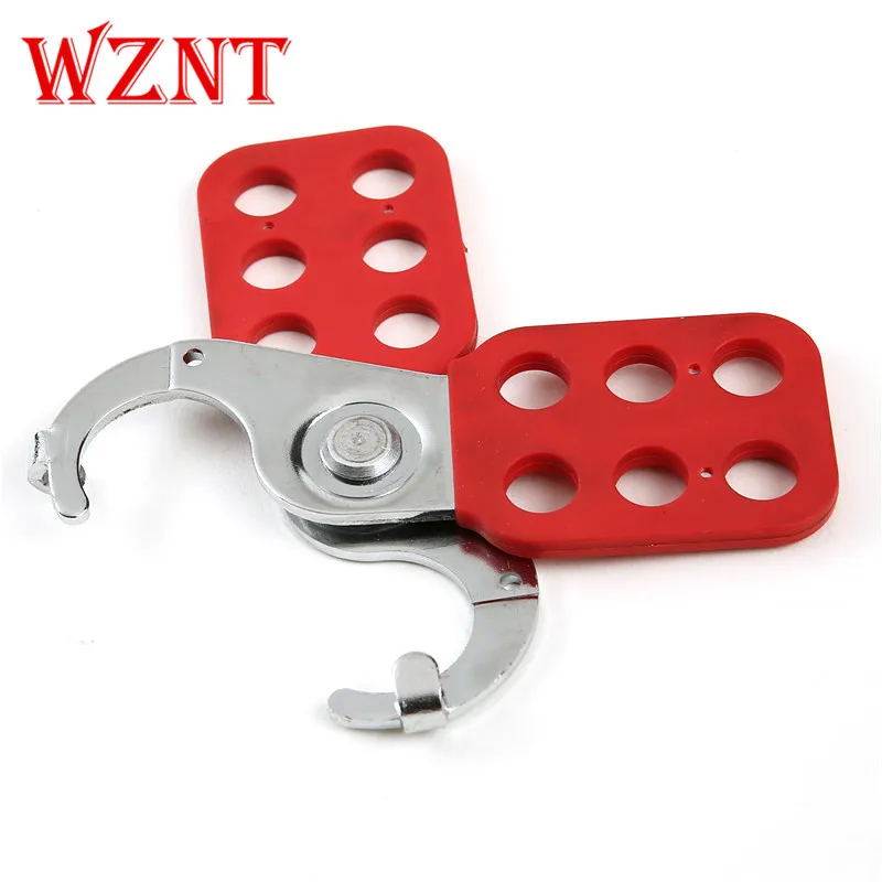 2pcs Free Shipping NT-H03 NT-H04 25mm 38mm 6 hole Steel Safety Lockout Tagout Hasp With Jaw