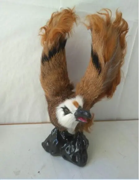 new creative simulation eagle model plastic&fur Decoration wings eagle doll gift about 25x20cm