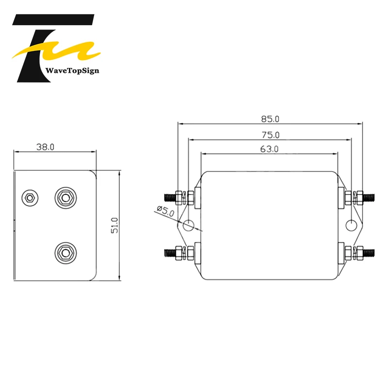 CANNY WELL Power filtr EMI CW4E-10A 20A 30A 40a-s jednobiegunowy łącznik filtra jednofazowy AC 220V oczyszczanie przeciwzakłóceniowe