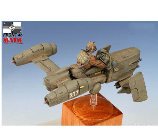 New Unassembled 1/35 Female pilot with the hover bike and figure    Resin Kit DIY Toys Unpainted resin model