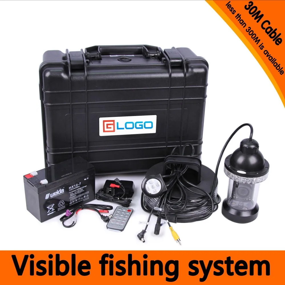 

30Meters Depth Underwater Fishing Camera Kit with 360 Rotative Camera & 7Inch Monitor with DVR Built-in & Hard Plastics Case