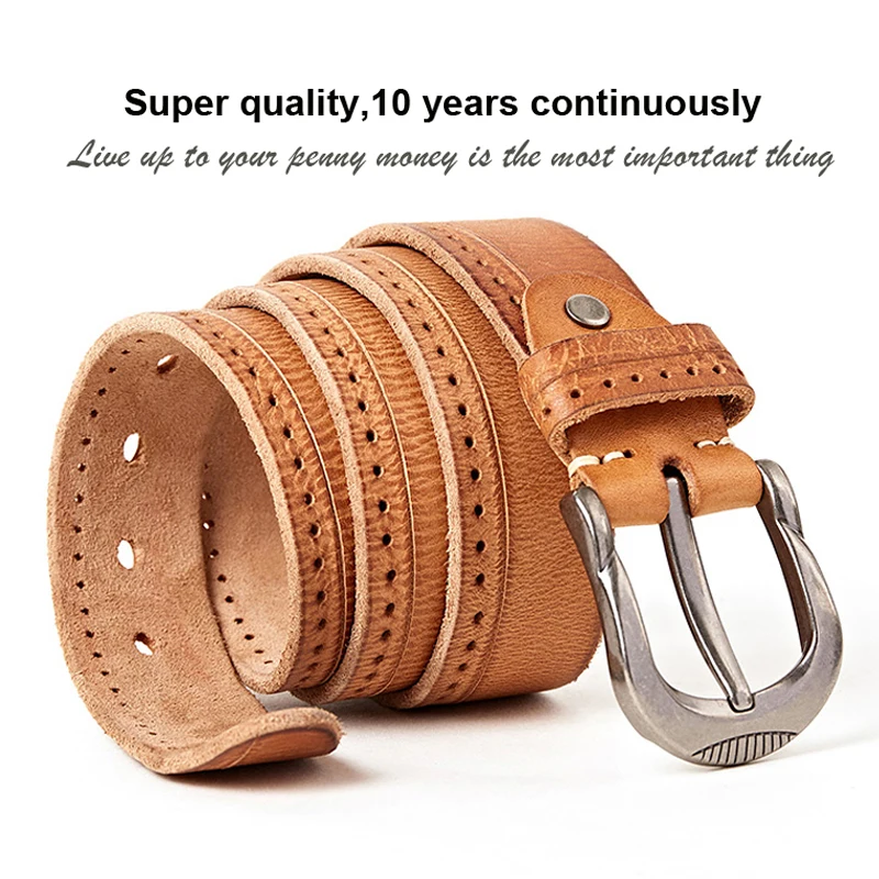 MEDYLA Men's Belt Brand Designer Top Grain Leather Belt Luxury Casual Cow Genuine Leather Belts for Men Business Strap DSW564