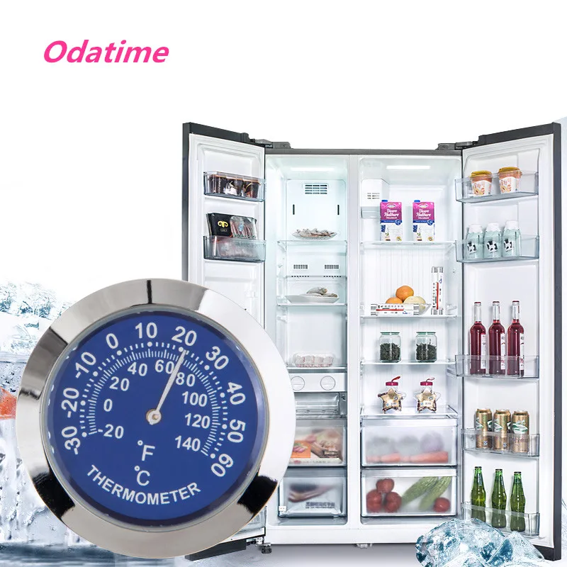 Odatime Anti-scrape Elegant Vehicles Thermometer Hygrometer, Indoor Outdoor Temperature, Humidity Meter for Fridge Refrigerator