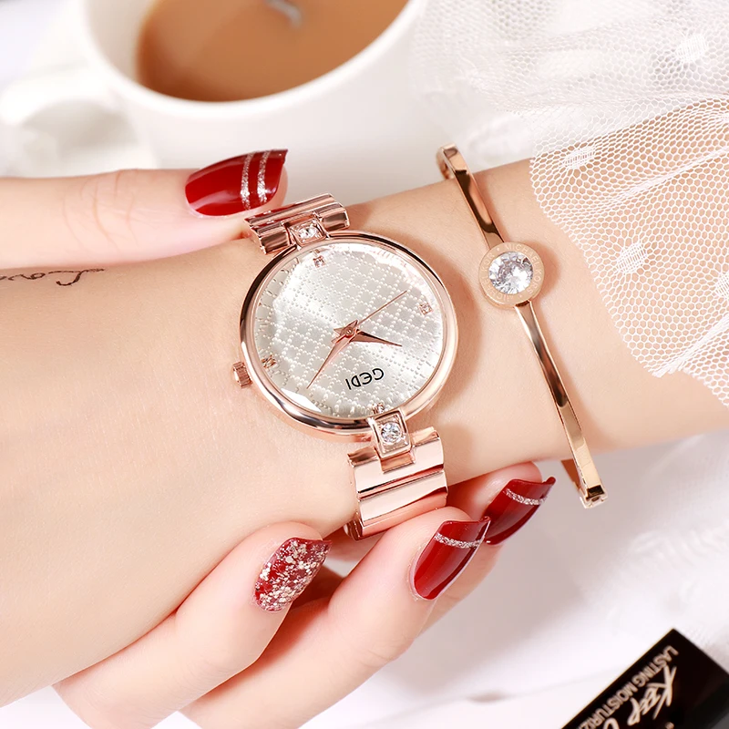 GEDI-ساعة يد نسائية ، ماركة فاخرة ، سبيكة ، كوارتز ، أفضل صيحات الموضة ، 2019