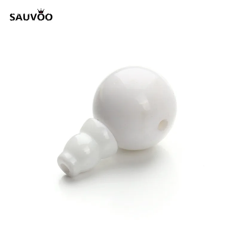 SAUVOO 2set Bulk Stone Crystal 3 Hole Guru Beads 12mm Buddha Head Spacer End Beads fit Beaded Bracelet Necklace Connector