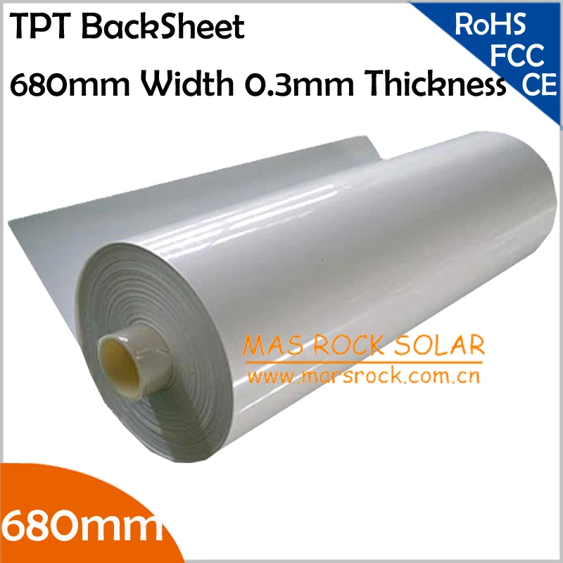 680MM Solar Back Sheet / PV back sheet/TPT for encapsulation solar panel with TUV+UL certification / free of shipping