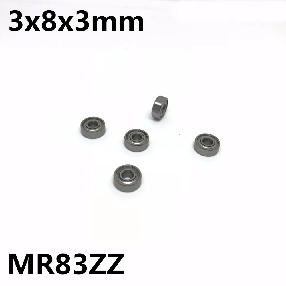 50Pcs MR83ZZ MR83-2RS L-830ZZ 3x8x3 mm Deep groove ball bearing Miniature bearing High qualit MR83Z MR83