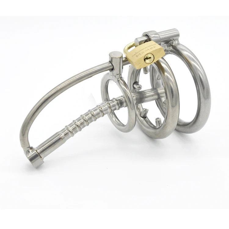 

Male Stainless Steel Catheter Urethral Sounding Stretching Dilator Cock Cage Penis Ring Chastity Device BDSM Sex Toy A092