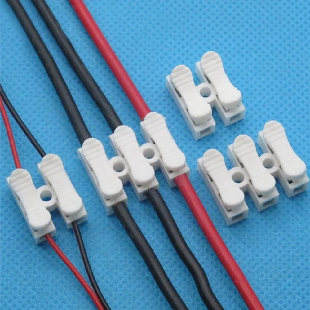 10PCS/Lot Motorcycle Car Boat Electrical CH2 2Pin Quick Splice Wire Connectors Terminal Electrical Cable Terminals