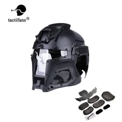 Casco tattico medievale da guerriero in ferro Binario integrato NVG Sindone Base di trasferimento Quadrante Manopola Sport all'aria aperta Combattimento Airsoft Paintball