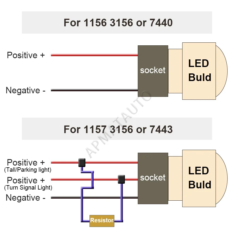 4pc 25W Turn Signal Light DRL Load Resistor Fix Error fast Flash T20 7440 W21W WY21W 7443 W21/5W 3156 3157 1156 P21W BAU15S 1157