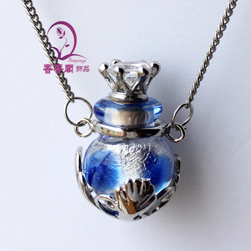 1PCS Murano Glass Perfume Ball Necklace fragrance vial necklace perfume jewelry perfumes and fragrances for women