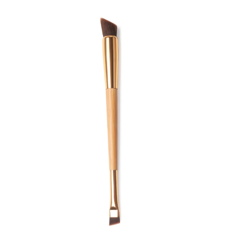 Double-ended Eyeshadow Makeup Brush Set Bamboo Handle T Series Brush Eye Blending Eyelash Eyeliner Angled Eyebrow Brush