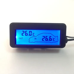 Kolorowy LCD Samochodowy cyfrowy termometr Mini 12V Pojazdy Termometro Monitor Wnętrze samochodu Zewnętrzny miernik temperatury 1.5M Czujnik kablowy