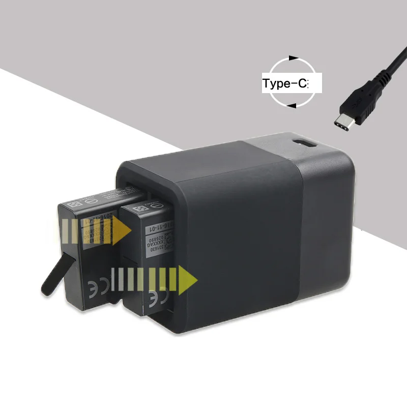 2Pcs 1220mah batteria ricaricabile + Hero5 6 7 doppio caricabatteria per GoPro Hero 7 GoPro 5 Black Sport Camera 2018 accessori