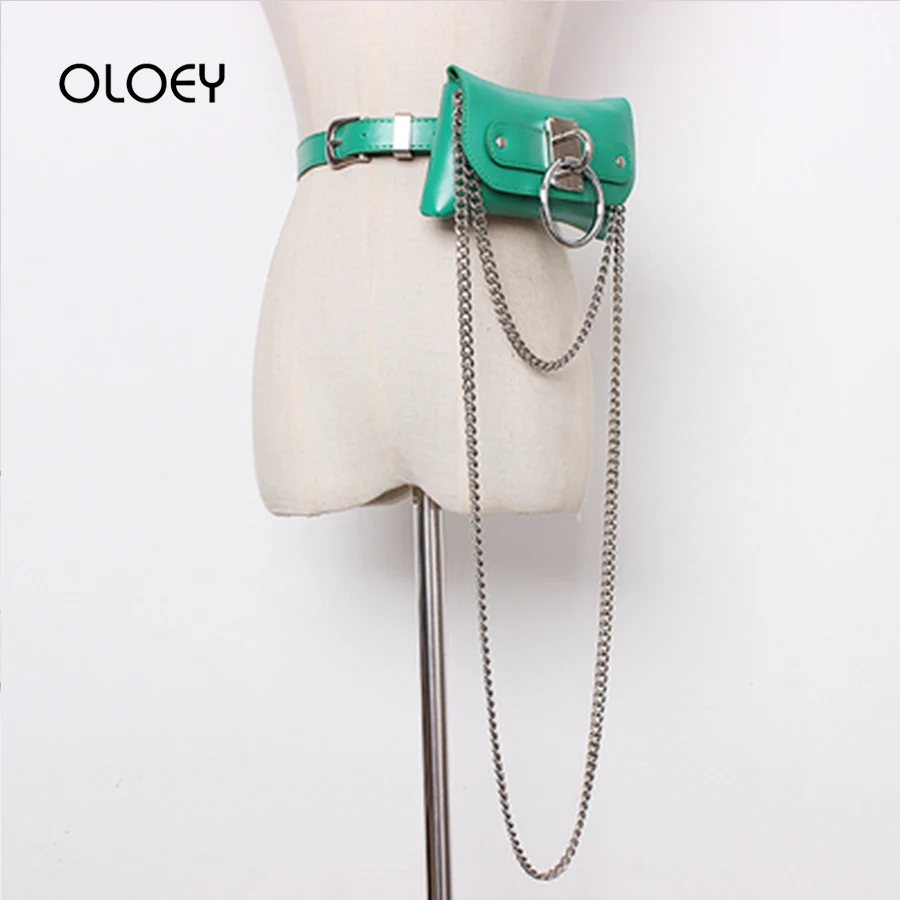 Waist Bag Women Shoulder Bags 2019 New Summer Ring Chain Dual-use Belt With Detachable Mini Bag Tide All-match Cloth Accessories