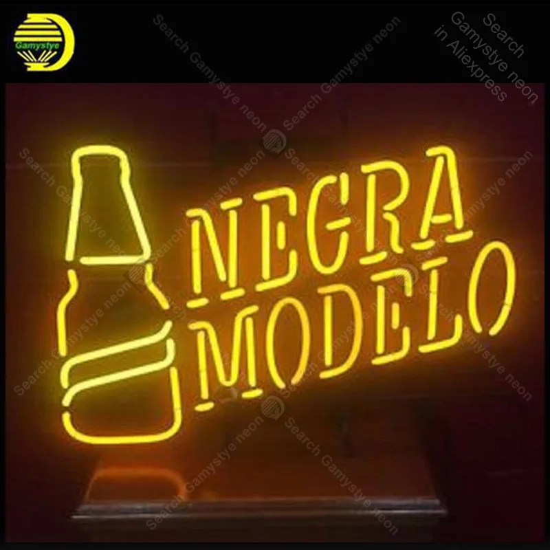 

Neon Sign for Negr Model Neon Bulb sign handcraft Beer Bar Room Home real glass neon signboard Decorate Hotel light Professional