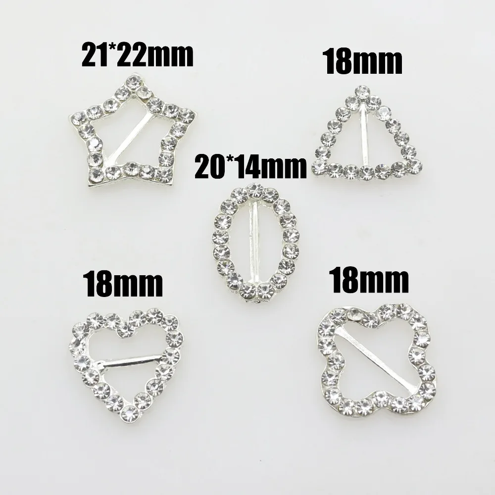 10pcs/lot Variety Crystal Rhinestone Buckles/Alloy Diamond buckles for Wedding Invitation card Decoration DIY Hair Accessories