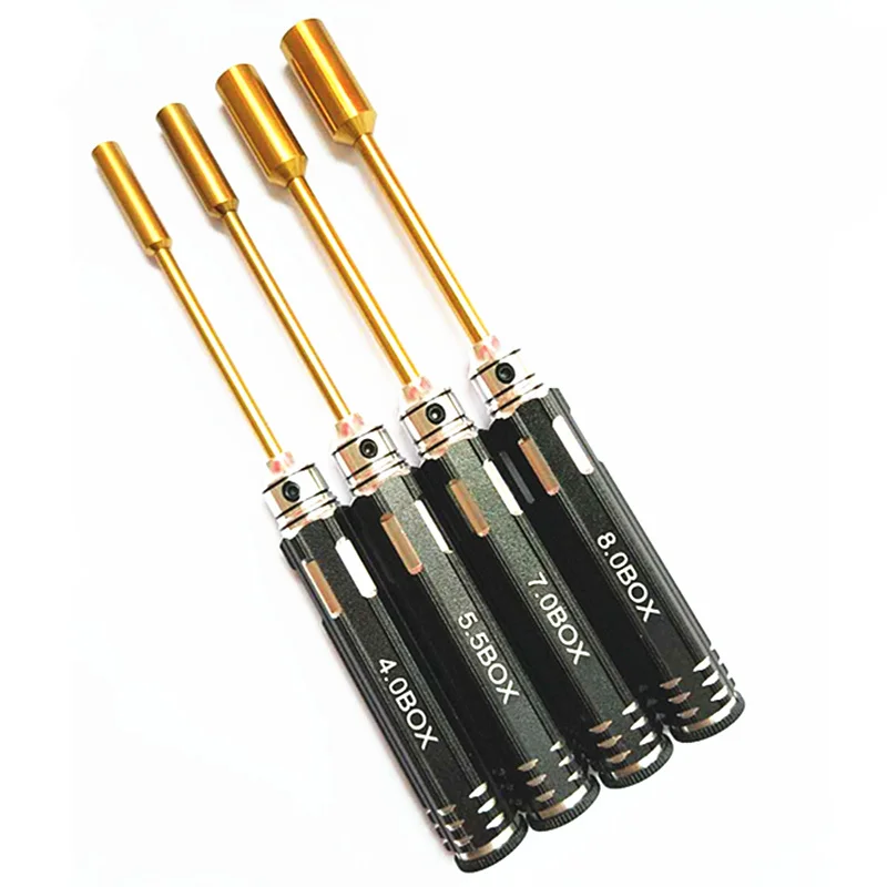 

Original Spare Parts YZ-023 4pcs 4.0/5.5/7.0/8.0mm Hexagonal Black Screwdriver Tool Set For RC Model