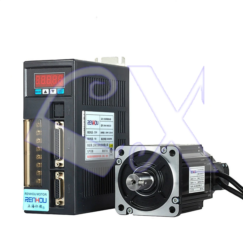 1KW CNC AC Servo Motor and Driver Kit 80ST-M04025 4Nm 2500rpm 80*80mm 220VAC + AASD-20A 220V Driver with 3M cable