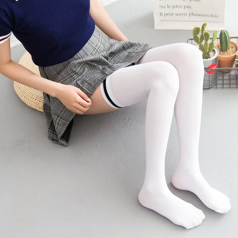( 2 pair / lot ) Lengthened thigh stockings 150-185cm Super elastic stockings Add anti-slip belt velvet long stockings DA003