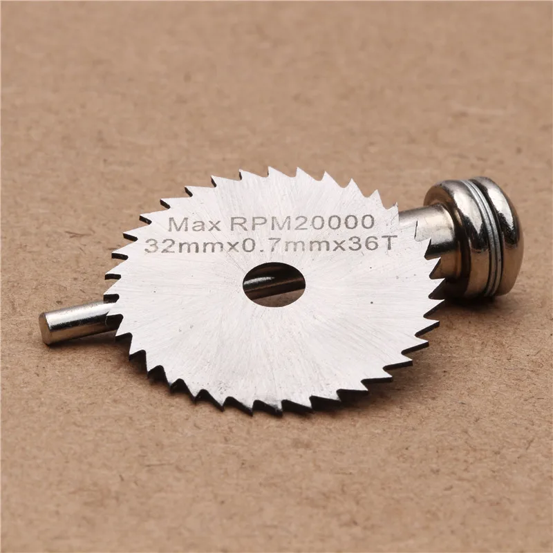 7 PCS HSS Circular Saw Blade Wood Cutting Woodworking Discs Drill Mandrel Cutoff For Rotary Tools Metal Cutter Power Mandrel Set