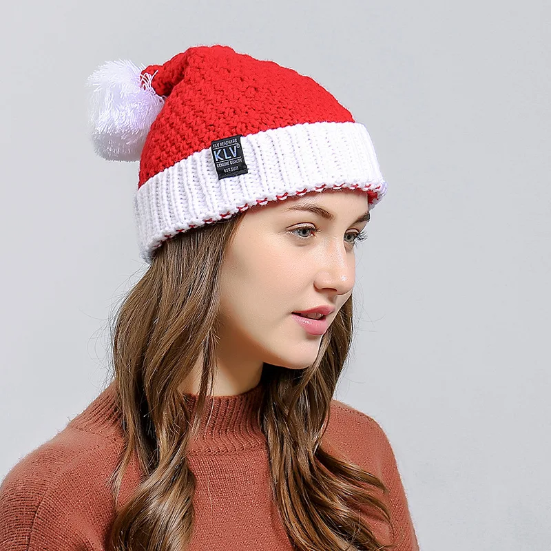 Christmas Beanie Winter Hats For Women Men Crochet Knit Skullies Beanies Warm Caps Autumn Knitted Hat Santa Claus Ladies Cap New