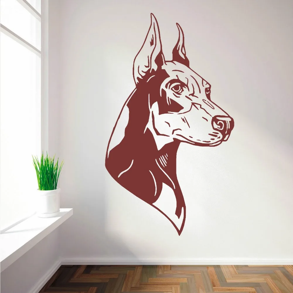 DOBERMAN PINSCHER DOG vinyl wall art sticker decal Mural adesivo de parede Wall stickers for Living Room Bedroom Home Decor D509