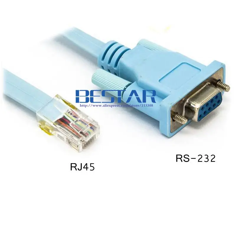 RS-232 RS 232 RS232 DB9 إلى RJ45 RJ-45 RJ 45 المسلسل شبكة راوتر وحدة التحكم كابل 1.8M 6FT لأجهزة التوجيه ومفاتيح سيسكو هواوي