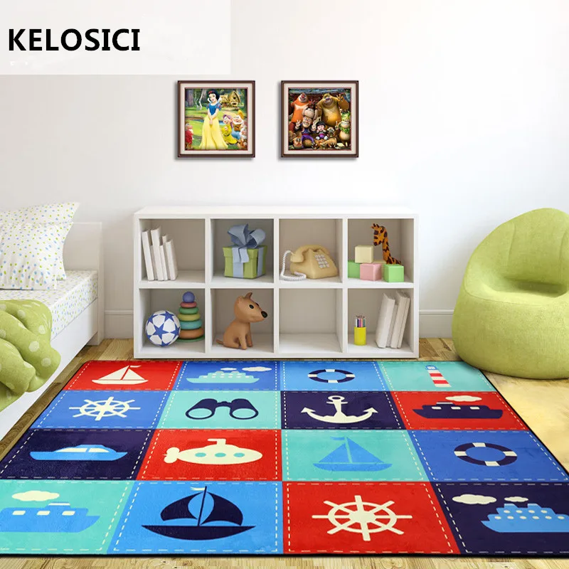 

Modern Cartoon Children Soft Carpets Kids Room Home large Area Decor Rugs Child Bedroom Crawl Mat Baby Living Room Game Tapete