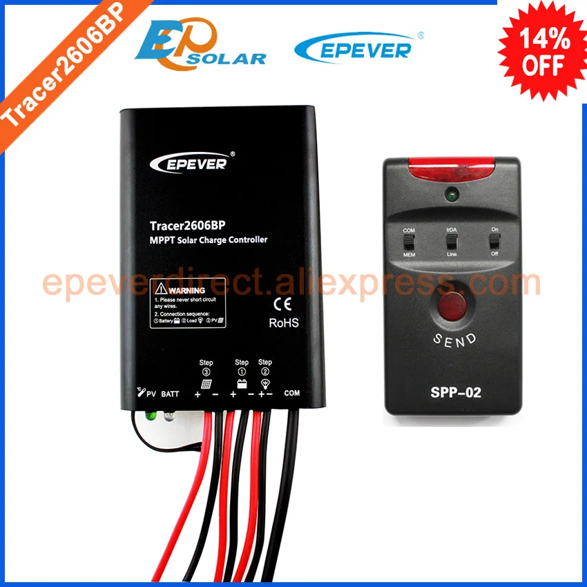 

Solar power controller MPPT Tracer2606BP 10A 10amp with SPP-02 12v 24v auto work free shipping EPsolar brand