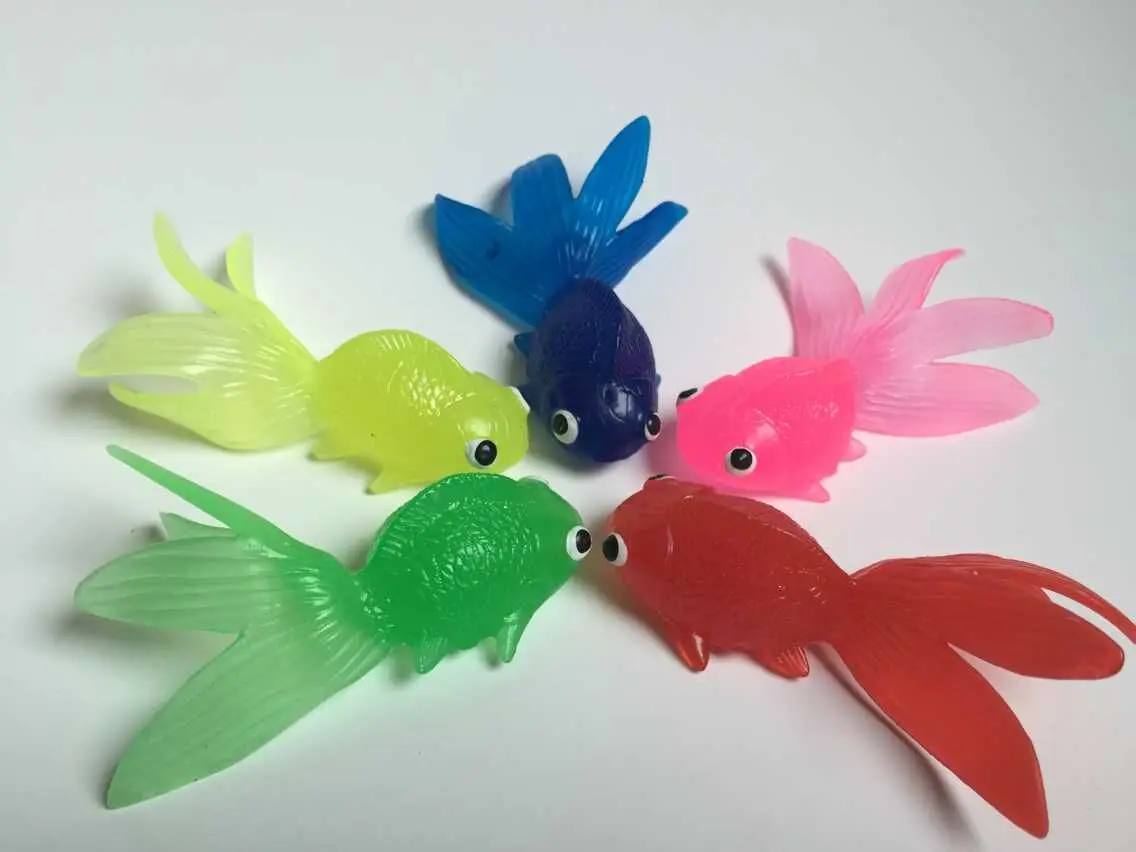 50PCS/lot Children 's toys simulation small goldfish over fishing combination fish fishing wholesale