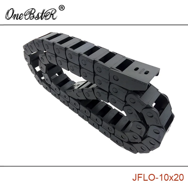 JFLO 1 Meter 10x20mm Drag Chain Wire Carrier Cable Towline Protection Tanks Bridge Non Opening With End Connectors Free Shipping