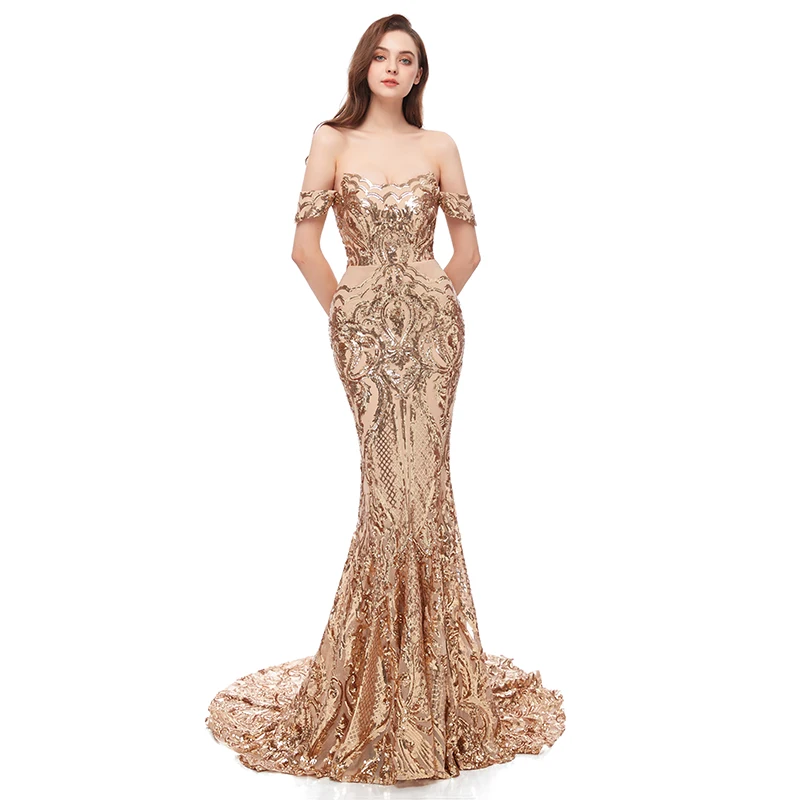 Forevergracedress Gold Prom Kleider 2019 Off Schulter Backless Ferien Graduation Tragen Party Kleider Plus Größe Nach Maß