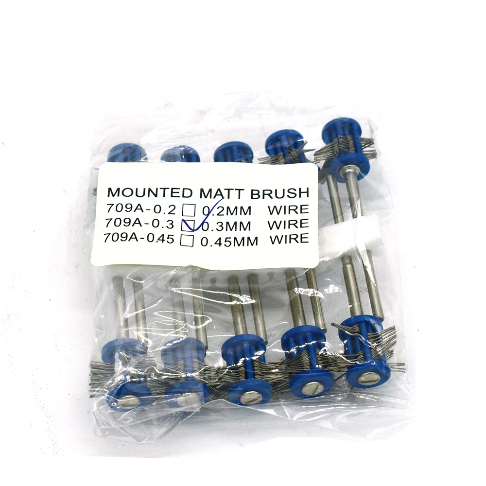 10pcs/pack Mounted Matt Wire Brush 0.30mm Wire Jewelry Polishing Brush for Jewellery Polishing Wheels