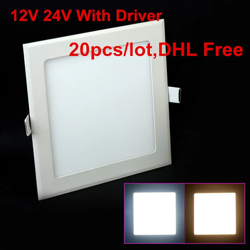 

DHL Free shipping 20pcs/lot Ultra thin design 25W AC/DC12V 24V LED ceiling recessed grid downlight / slim square panel light